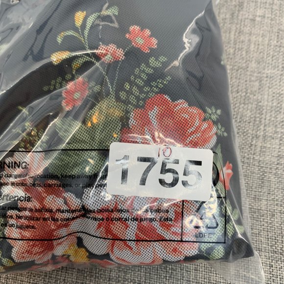 Bobbie & Brooks Floral Sleeveless Blouse Black Orange Chiffon Layer Medium - Picture 11 of 11